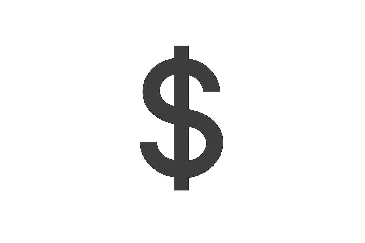create an icon which represnts dollar sign without background